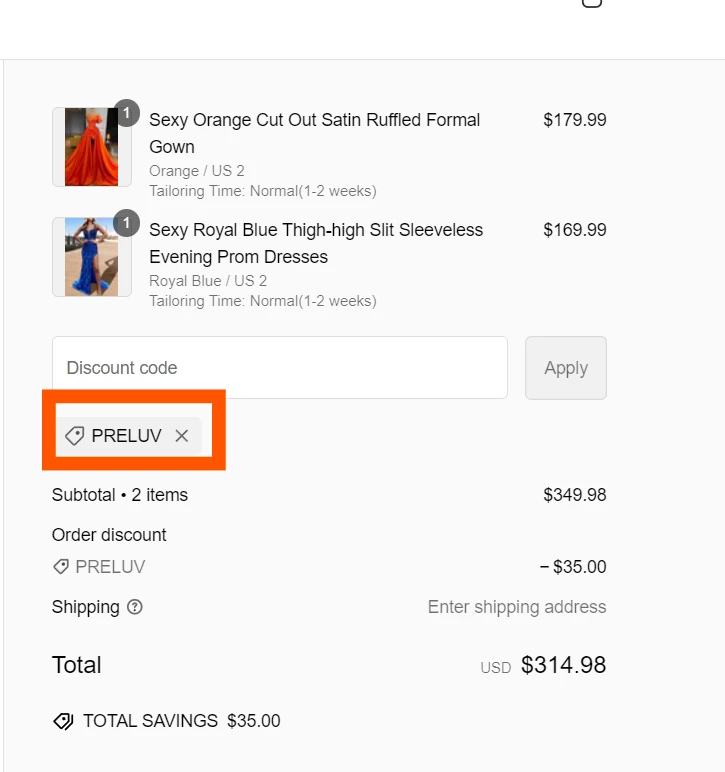 Lovost verified Coupon code PRELUV